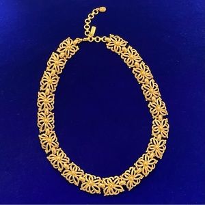 Vtg Monet Bow Choker Necklace